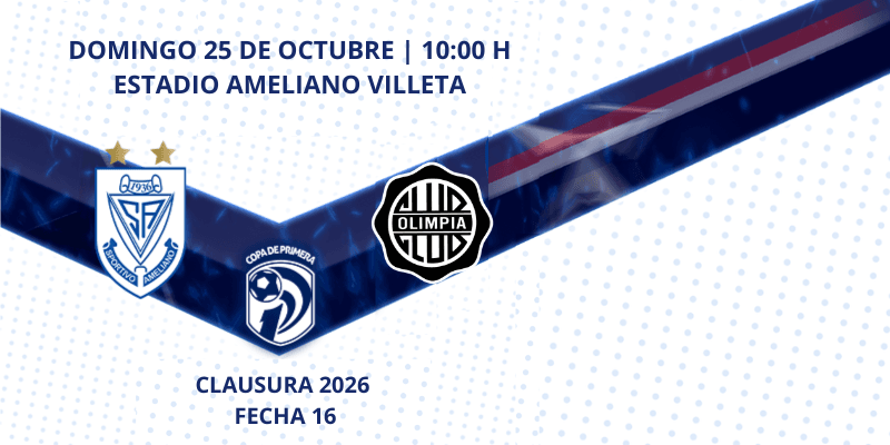Imagen del evento Ameliano vs Olimpia - Torneo Clausura 2026 - Fecha 16