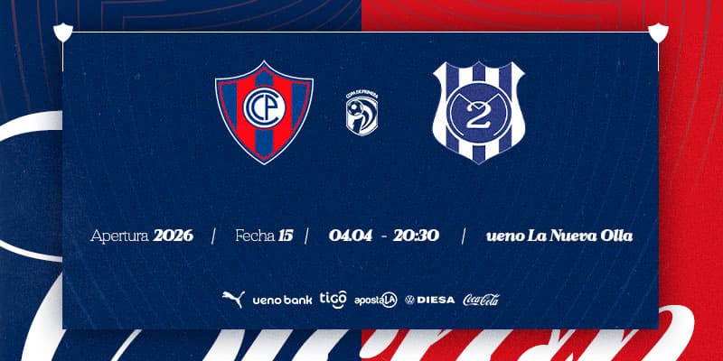 Imagen del evento  Cerro Porteño vs 2 de Mayo - Torneo Apertura 2026 - Fecha 15