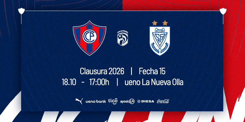 Imagen del evento Cerro Porteño vs Ameliano - Torneo Clausura  2026 - Fecha 15			