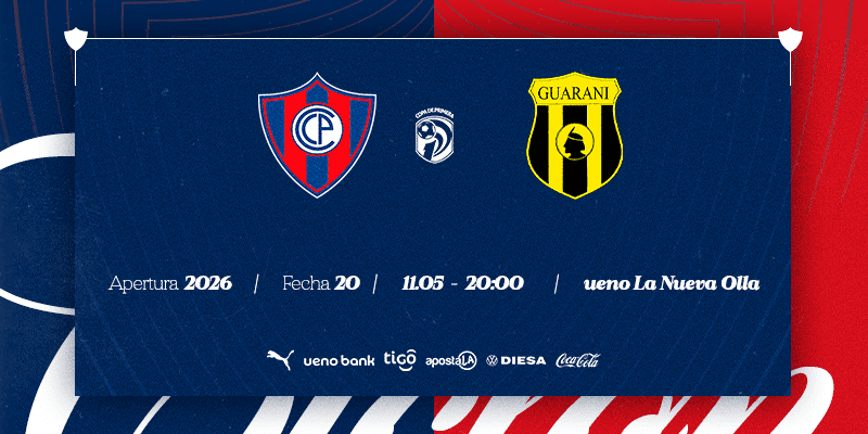 Imagen del evento  Cerro Porteño vs Guaraní- Torneo Apertura 2026 - Fecha 20