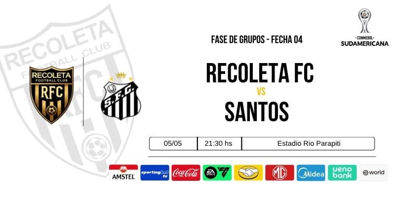 Imagen del evento RFC VS SANTOS (BRA) - CONMEBOL Sudamericana 2026 – Fase de Grupos