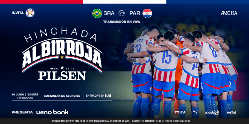 Imagen del evento Hinchada Albirroja - Transmisión en vivo Brasil vs Paraguay