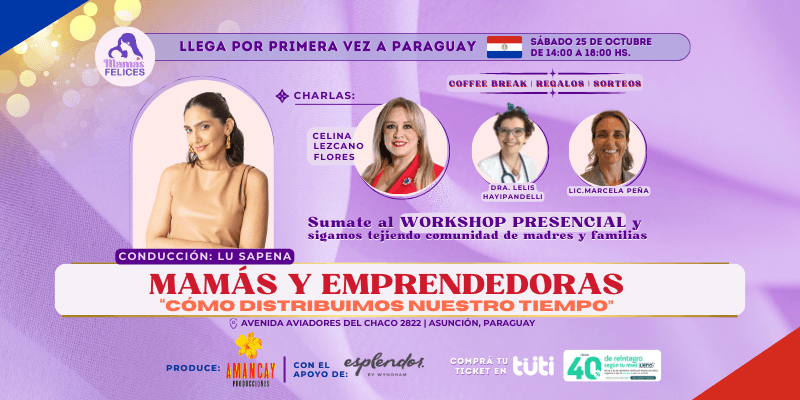 Imagen del evento Mamás y Emprendedoras “Cómo Distribuimos nuestro Tiempo”