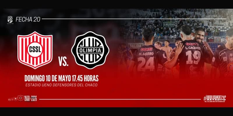 Imagen del evento San Lorenzo vs Olimpia - Torneo Apertura 2026 - Fecha 20