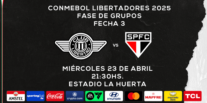 Imagen del evento Libertad Vs. Sao Paulo