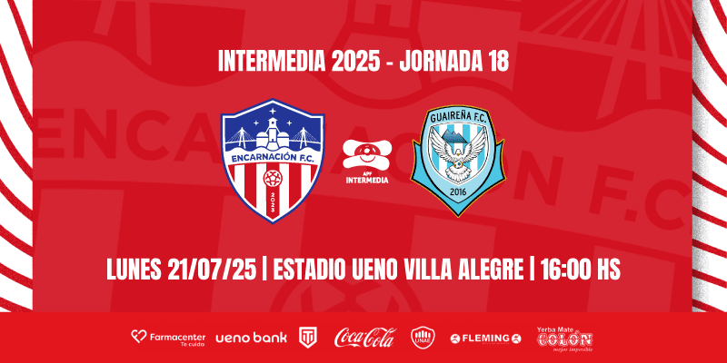 Imagen del evento Encarnación F.C. vs Guaireña FC