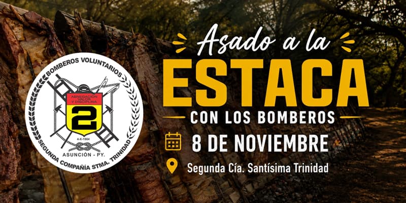 Imagen del evento Asado a la estaca con los Bomberos de Santísima Trinidad