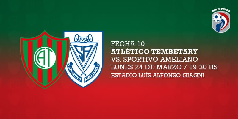 Imagen del evento Club Atlético Tembetary vs Club Sportivo Ameliano