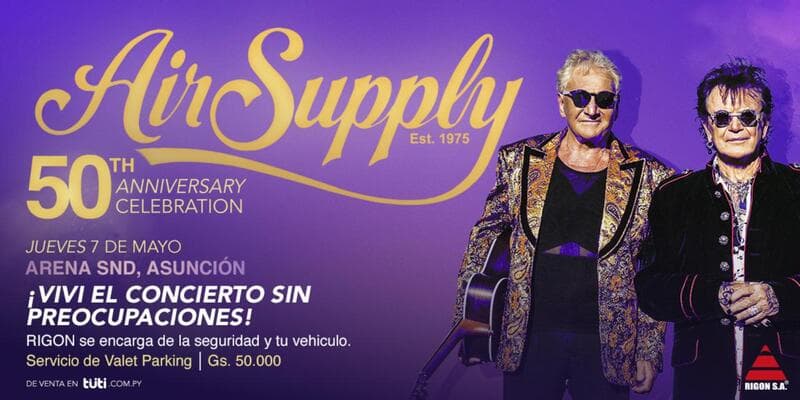Imagen del evento Valet Parking - Concierto Air Supply