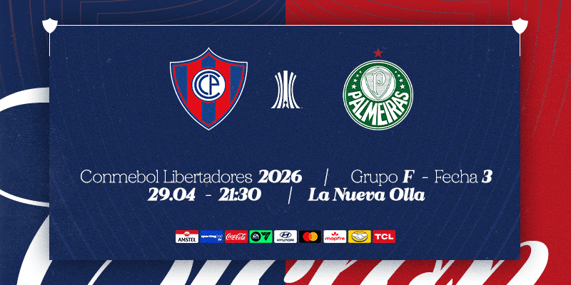 Imagen del evento CONMEBOL Libertadores 2026 Cerro Porteño vs Palmeiras
