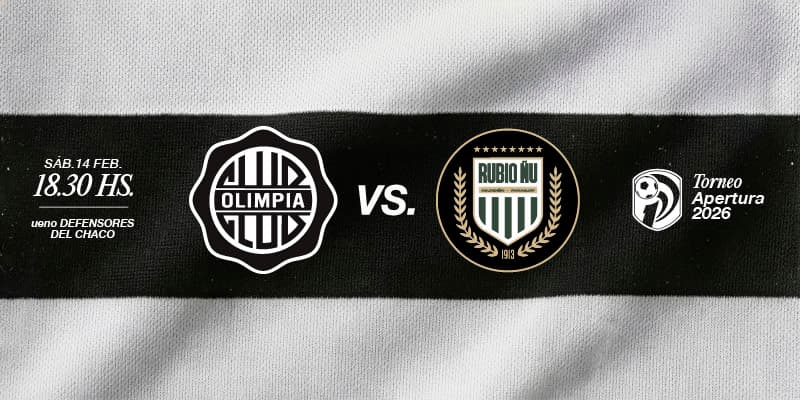 Imagen del evento OLIMPIA vs Rubio Ñu - Torneo Apertura 2026 - Fecha 5