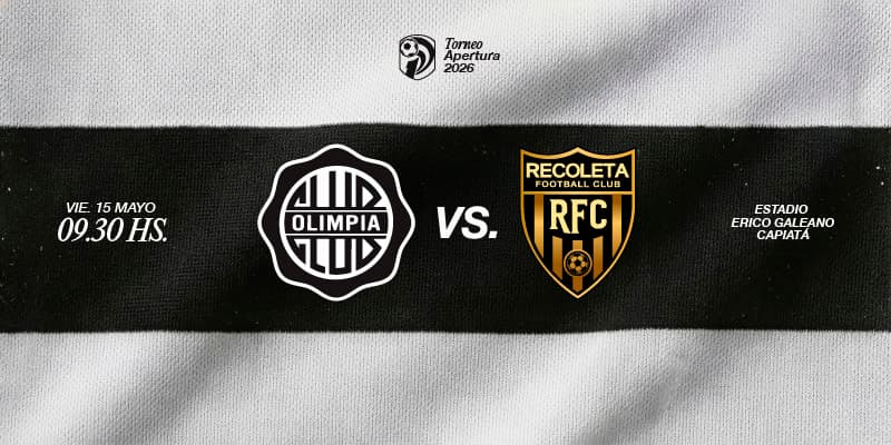 Imagen del evento OLIMPIA vs Recoleta - Torneo Apertura 2026 - Fecha 21