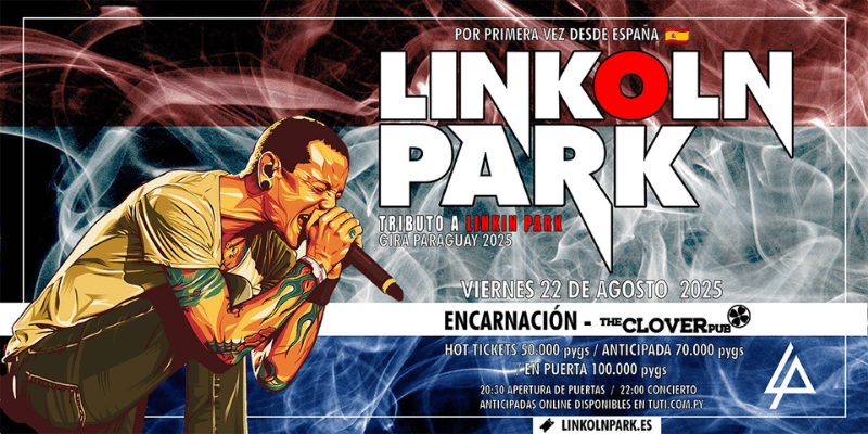 Imagen del evento LINKOLN PARK - Tributo a link park gira Paraguay 2025