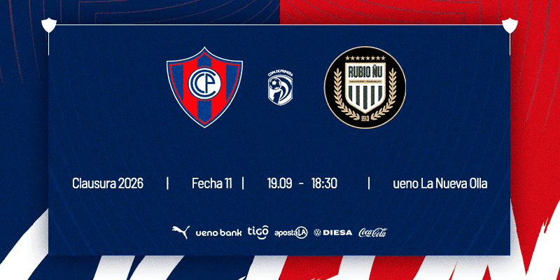 Imagen del evento Cerro Porteño vs Rubio Ñu - Torneo Clausura  2026 - Fecha 11			