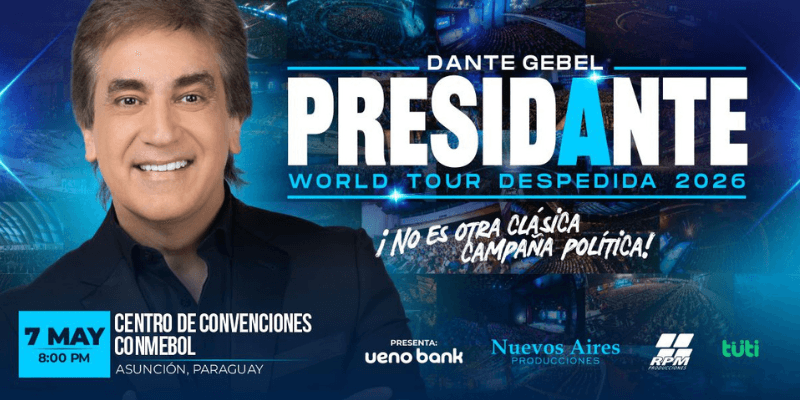 Imagen del evento DANTE GEBEL - PRESIDANTE 