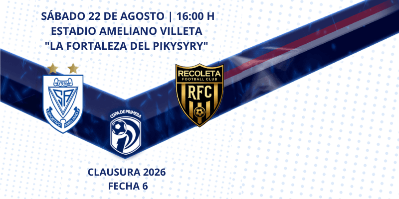 Imagen del evento Sportivo Ameliano vs Recoleta - Torneo Clausura 2026