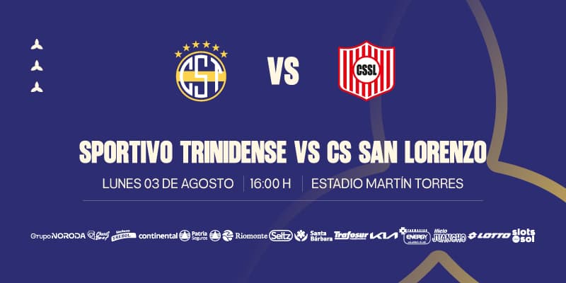 Imagen del evento Club Spvo Trinidense vs Club San Lorenzo - Torneo Clausura 2026 - Fecha 3