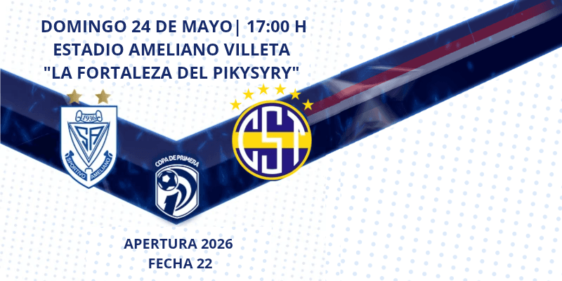 Imagen del evento Ameliano vs Sportivo Trinidense - Torneo Apertura 2026 - Fecha 22