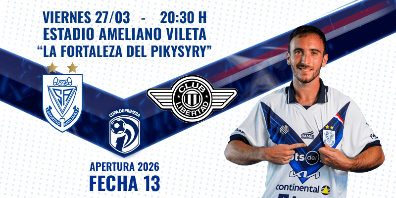 Imagen del evento Spvo Ameliano vs Club Libertad - Torneo Apertura 2026 - Fecha 13
