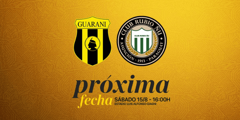 Imagen del evento Club Guarani vs Club Rubio Ñu - Torneo Clausura 2026 – Fecha 5