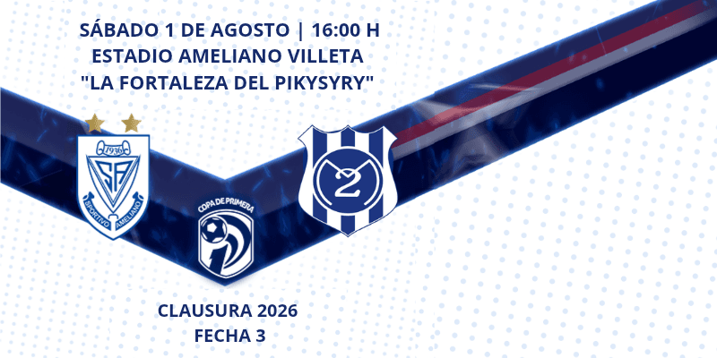 Imagen del evento Ameliano vs 2 de Mayo - Torneo Clausura 2026 - Fecha 3