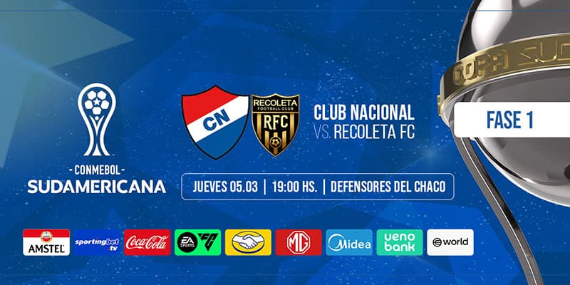 Imagen del evento Club Nacional vs Recoleta FC – CONMEBOL Sudamericana 2026