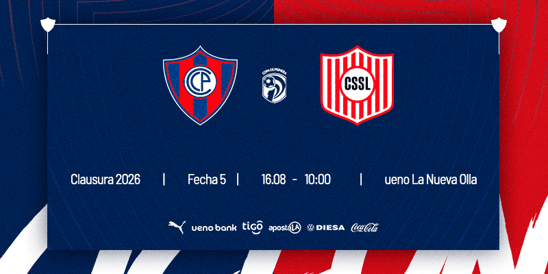 Imagen del evento Cerro Porteño vs San Lorenzo - Torneo Clausura 2026 - Fecha 5