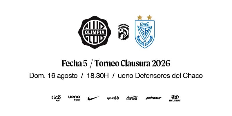 Imagen del evento OLIMPIA vs Spvo. Ameliano - Torneo Clausura 2026 - Fecha 5