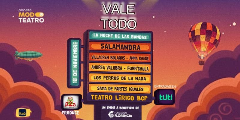 Imagen del evento VALE TODO – LA NOCHE DE LAS BANDAS
