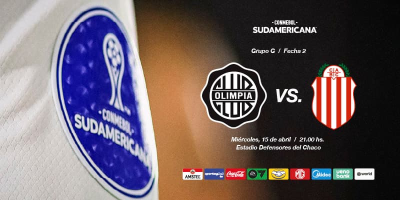 Imagen del evento OLIMPIA vs BARRACAS CENTRAL - CONMEBOL Sudamericana 2026 – Fase de Grupos